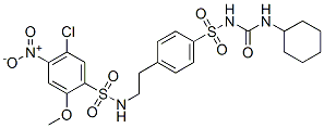 1-[4-[2-[(5-chloro-2-methoxy-4-nitro-phenyl)sulfonylamino]ethyl]phenyl ]sulfonyl-3-cyclohexyl-urea CAS#: 81514-36-5