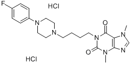 1-(4-(4-(p-Fluorophenyl)-1-piperazinyl)butyl)theobromine dihydrochlori de CAS#: 87798-90-1