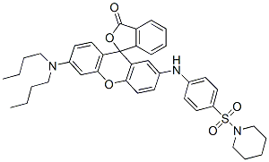 1-[[4-[[6'-(dibutylamino)-3-oxospiro[isobenzofuran-1(3H),9'-[9H]xanthen]-2'-yl]amino]phenyl]sulphonyl]piperidine CAS#: 85223-13-8
