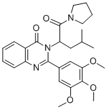1-(4-Methyl-1-oxo-2-(4-oxo-2-(3,4,5-trimethoxyphenyl)-3(4H)-quinazolin yl)pentyl)pyrrolidine CAS#: 83409-11-4