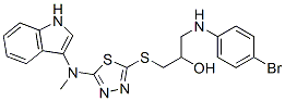 1-[(4-bromophenyl)amino]-3-[[5-(1H-indol-3-ylmethylamino)-1,3,4-thiadi azol-2-yl]sulfanyl]propan-2-ol CAS#: 86717-06-8
