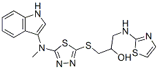 1-[[5-(1H-indol-3-ylmethylamino)-1,3,4-thiadiazol-2-yl]sulfanyl]-3-(1, 3-thiazol-2-ylamino)propan-2-ol CAS#: 86717-13-7