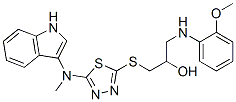 1-[[5-(1H-indol-3-ylmethylamino)-1,3,4-thiadiazol-2-yl]sulfanyl]-3-[(2 -methoxyphenyl)amino]propan-2-ol CAS#: 86717-09-1