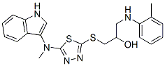1-[[5-(1H-indol-3-ylmethylamino)-1,3,4-thiadiazol-2-yl]sulfanyl]-3-[(2 -methylphenyl)amino]propan-2-ol CAS#: 86717-07-9