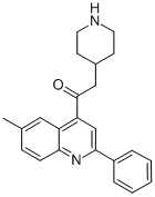 1-(6-Methyl-2-phenyl-4-quinolinyl)-2-(4-piperidinyl)ethanone CAS#: 80221-76-7