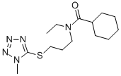 1-Methyl-5-(3-(N-ethyl-N-cyclohexylcarbonylamino)propyl)thio-1,2,3,4-t etrazole CAS#: 80085-38-7