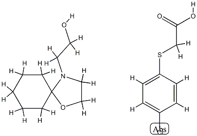 1-Oxo-4-azaspiro(4.5)decane-4-ethanol compd. with ((p-chlorophenyl)thi o)acetic acid (1:1) CAS#: 87298-93-9