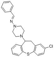 1-Piperazinamine, 4-(2-chloro-10,11-dihydrodibenzo(b,f)thiepin-10-yl)- N-(phenylmethylene)- CAS#: 86758-89-6