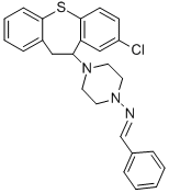 1-Piperazinamine, 4-(8-chloro-10,11-dihydrodibenzo(b,f)thiepin-10-yl)- N-(phenylmethylene)- CAS#: 86758-90-9