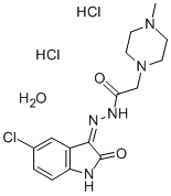 1-Piperazineacetic acid, 4-methyl-, (5-chloro-2-oxo-3-indolinylidene)h ydrazide, dihydrochloride, hydrate, (Z)- CAS#: 86873-24-7