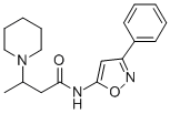 1-Piperidinepropanamide, beta-methyl-N-(3-phenyl-5-isoxazolyl)- CAS#: 86683-94-5
