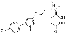 1-Propanamine, 3-((5-(4-chlorophenyl)-1H-pyrazol-3-yl)oxy)-N,N-dimethy -, (Z)-2-butenedioate (1:1) CAS#: 86871-43-4