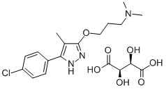 1-Propanamine, 3-((5-(4-chlorophenyl)-4-methyl-1H-pyrazol-3-yl)oxy)-N, N-dimethyl-, (R-(R*,R*))-2,3-dihydroxybutanedioate (1:1) CAS#: 86871-75-2