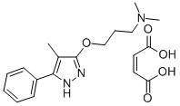 1-Propanamine, N,N-dimethyl-3-((4-methyl-5-phenyl-1H-pyrazol-3-yl)oxy) -, (Z)-2-butenedioate (1:1) CAS#: 86871-71-8