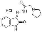 1-Pyrrolidineacetic acid, (1,2-dihydro-2-oxo-3H-indol-3-ylidene)hydraz ide, HCl, (Z)- CAS#: 86873-13-4