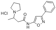 1-Pyrrolidinepropanamide, beta-methyl-N-(3-phenyl-5-isoxazolyl)-, mono hydrochloride CAS#: 86683-98-9