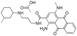 1-amino-9,10-dihydro-4-(methylamino)-N-[(3-methylcyclohexylamino)propyl]-9,10-dioxoanthracene-2-carboxamide monoacetate CAS#: 84522-19-0