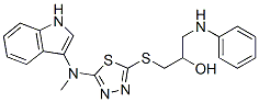 1-anilino-3-[[5-(1H-indol-3-ylmethylamino)-1,3,4-thiadiazol-2-yl]sulfa nyl]propan-2-ol CAS#: 86717-04-6