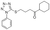 1-cyclohexyl-4-(1-phenyl-5-tetrazolyl)thio-1-butanone CAS#: 80087-23-6