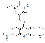 1-(diethylamino)-3-[(2,3-dimethoxy-6-nitroacridin-9-yl)amino]propan-2-ol monohydrochloride CAS#: 85006-29-7