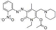 1-ethyl-6-hydroxy-4-methyl-3-[(o-nitrophenyl)azo]-5-(piperidinomethyl)pyridin-2(1H)-one monoacetate CAS#: 84041-76-9