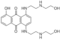 1-hydroxy-5,8-bis(2-((2-hydroxyethyl)amino)ethylamino)-9,10-anthracenedione CAS#: 80189-44-2