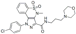 1-(p-Chlorophenyl)-1,4-dihydro-4-methyl-3-(3-morpholinopropylaminocarbonyl)pyrazolo[4,3-c][1,2]benzothiazine 5,5-dioxide CAS#: 81761-97-9