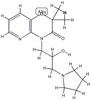 10-(2-hydroxy-3-pyrrolidin-1-yl-propyl)-8,8-dimethyl-7-oxa-2,10-diazab icyclo[4.4.0]deca-2,4,11-trien-9-one CAS#: 86267-20-1