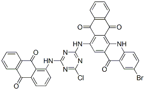 10-bromo-6-[[4-chloro-6-[(9,10-dihydro-9,10-dioxoanthryl)amino]-1,3,5-triazin-2-yl]amino]naphth[2,3-c]acridine-5,8,14(13H)-trione CAS#: 83757-53-3