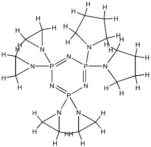 1,1,3,3-tetraaziridino-2,4,6-triaza-5,5-dipyrrolidinyl-1,3,5-triphosphorin CAS#: 86384-17-0