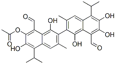 1,1',6,6',7,7'-hexahydroxy-5,5'-diisopropyl-3,3'-dimethyl[2,2'-binaphthalene]-8,8'-dicarbaldehyde monoacetate CAS#: 84625-57-0