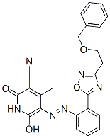 1,2-dihydro-6-hydroxy-4-methyl-2-oxo-5-[[2-[3-[2-(phenylmethoxy)ethyl]-1,2,4-oxadiazol-5-yl]phenyl]azo]nicotinonitrile CAS#: 85409-71-8
