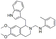 1,2,3,4-Tetrahydro-6,7-dimethoxy-1-[(1H-indol-3-yl)methyl]-2-[(o-toluidino)methyl]isoquinoline CAS#: 84218-41-7