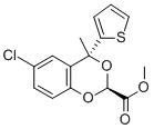 1,3-Benzodioxan-2-carboxylic acid, 6-chloro-4-methyl-4-(2-thienyl)-, m ethyl ester, (E)- CAS#: 86617-08-5