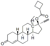13-ethyl-17alpha-hydroxy-18,19-dinorpregn-4-en-20-yn-3-one cyclobutanecarboxylate CAS#: 86679-36-9
