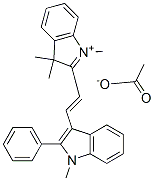 1,3,3-trimethyl-2-[2-(1-methyl-2-phenyl-1H-indol-3-yl)vinyl]-3H-indolium acetate CAS#: 83969-08-8