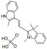 1,3,3-trimethyl-2-[2-(2-methyl-1H-indol-3-yl)vinyl]-3H-indolium dihydrogen phosphate CAS#: 83969-07-7