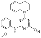 1,3,5-TRIAZINE-2-CARBONITRILE, 4-(3,4-DIHYDRO-1(2H)-QUINOLINYL)-6-[(2-METHOXYPHENYL)AMINO]- CAS#: 841281-47-8