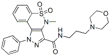 1,4-Dihydro-4-methyl-3-(3-morpholinopropylaminocarbonyl)-1-phenylpyrazolo[4,3-c][1,2]benzothiazine 5,5-dioxide CAS#: 81761-82-2