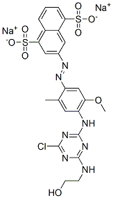 1,5-Naphthalenedisulfonic acid, 3-[[4-[[4-chloro-6-[(2-hydroxyethyl) amino]-1,3,5-triazin-2-yl]amino]-5-methoxy -2-methylphenyl]azo]-, disodium salt CAS#: 83784-22-9