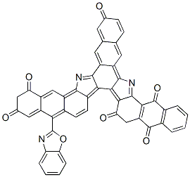 19-(benzoxazol-2-yl)-16,23-dihydronaphth[2',3':6,7]indolo[2,3-c]dinaphtho[2,3-a:2',3'-i]carbazole-5,10,15,17,22,24-hexone CAS#: 85702-66-5