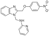 1H-Benzimidazole-1-methanamine, 2-((4-nitrophenoxy)methyl)-N-2-pyridin yl- CAS#: 84138-23-8