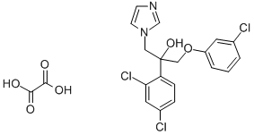 1H-Imidazole-1-ethanol, alpha-((3-chlorophenoxy)methyl)-alpha-(2,4-dic hlorophenyl)-, ethanedioate salt CAS#: 83337-98-8