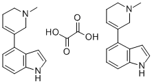 1H-Indole, 4-(1,2,5,6-tetrahydro-1-methyl-3-pyridinyl)-, ethanedioate  (2:1) CAS#: 83363-31-9