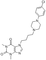 1H-Purine-2,6-dione, 3,7-dihydro-7-(4-(4-(4-chlorophenyl)-1-piperaziny l)butyl)-1,3-dimethyl-, CAS#: 87798-85-4