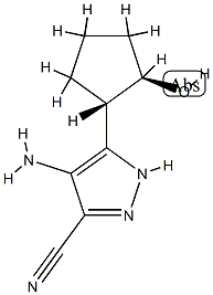 1H-Pyrazole-3-carbonitrile,4-amino-5-[(1R,2S)-2-hydroxycyclopentyl]-,rel-(9CI) CAS#: 800409-46-5