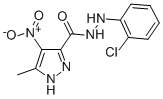 1H-Pyrazole-3-carboxylic acid, 5-methyl-4-nitro-, 2-(2-chlorophenyl)hy drazide CAS#: 81016-51-5