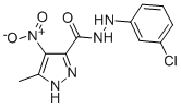 1H-Pyrazole-3-carboxylic acid, 5-methyl-4-nitro-, 2-(3-chlorophenyl)hy drazide CAS#: 81016-50-4