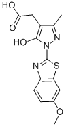 1H-Pyrazole-4-acetic acid, 5-hydroxy-1-(6-methoxy-2-benzothiazolyl)-3- methyl- CAS#: 84968-80-9
