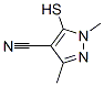 1H-Pyrazole-4-carbonitrile,  5-mercapto-1,3-dimethyl- CAS#: 87573-92-0